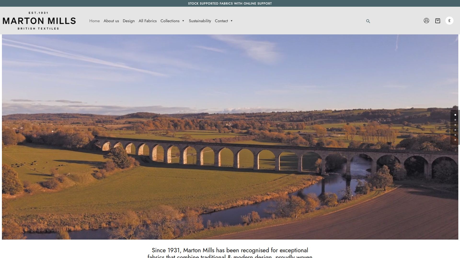 Marton Mills website homepage