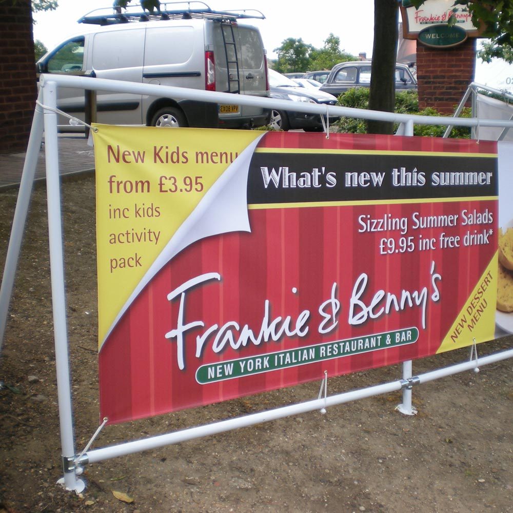 Heavy Duty Banner Frame - Frankie and Bennys