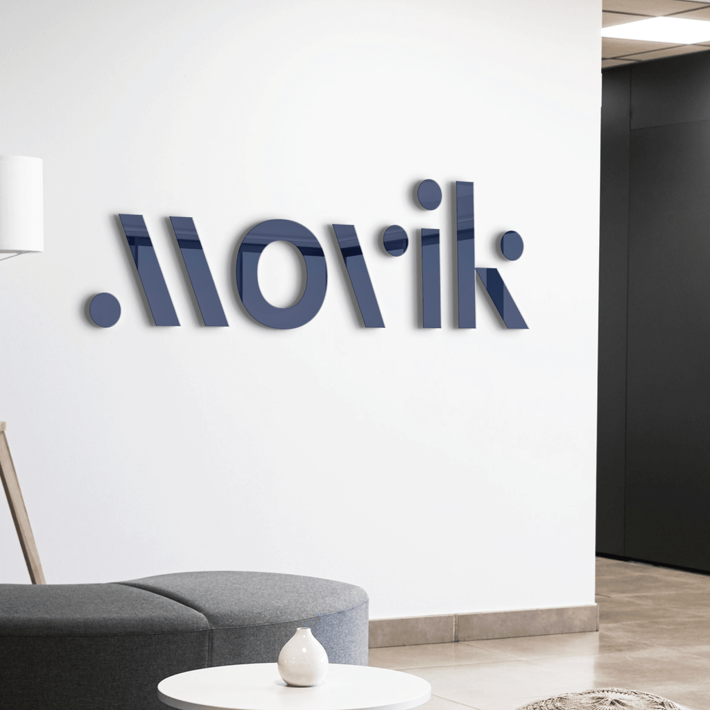 3D acrylic logo wall sign for UK offices and businesses